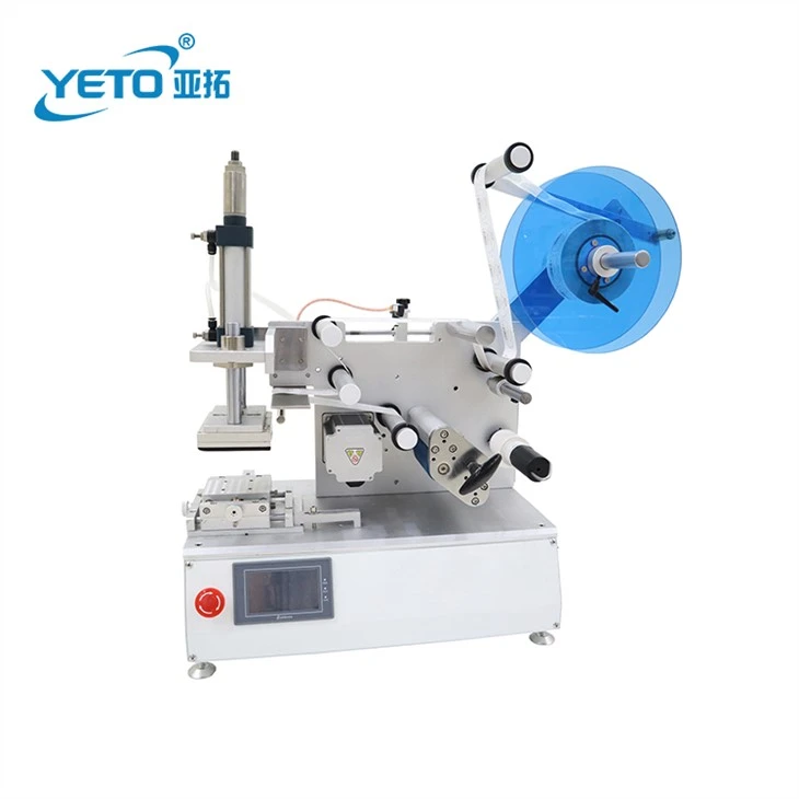 Kodlama Yazıcısı ile Masaüstü Yarı Otomatik Düz Şişe Etiket Etiketleme Makinesi
